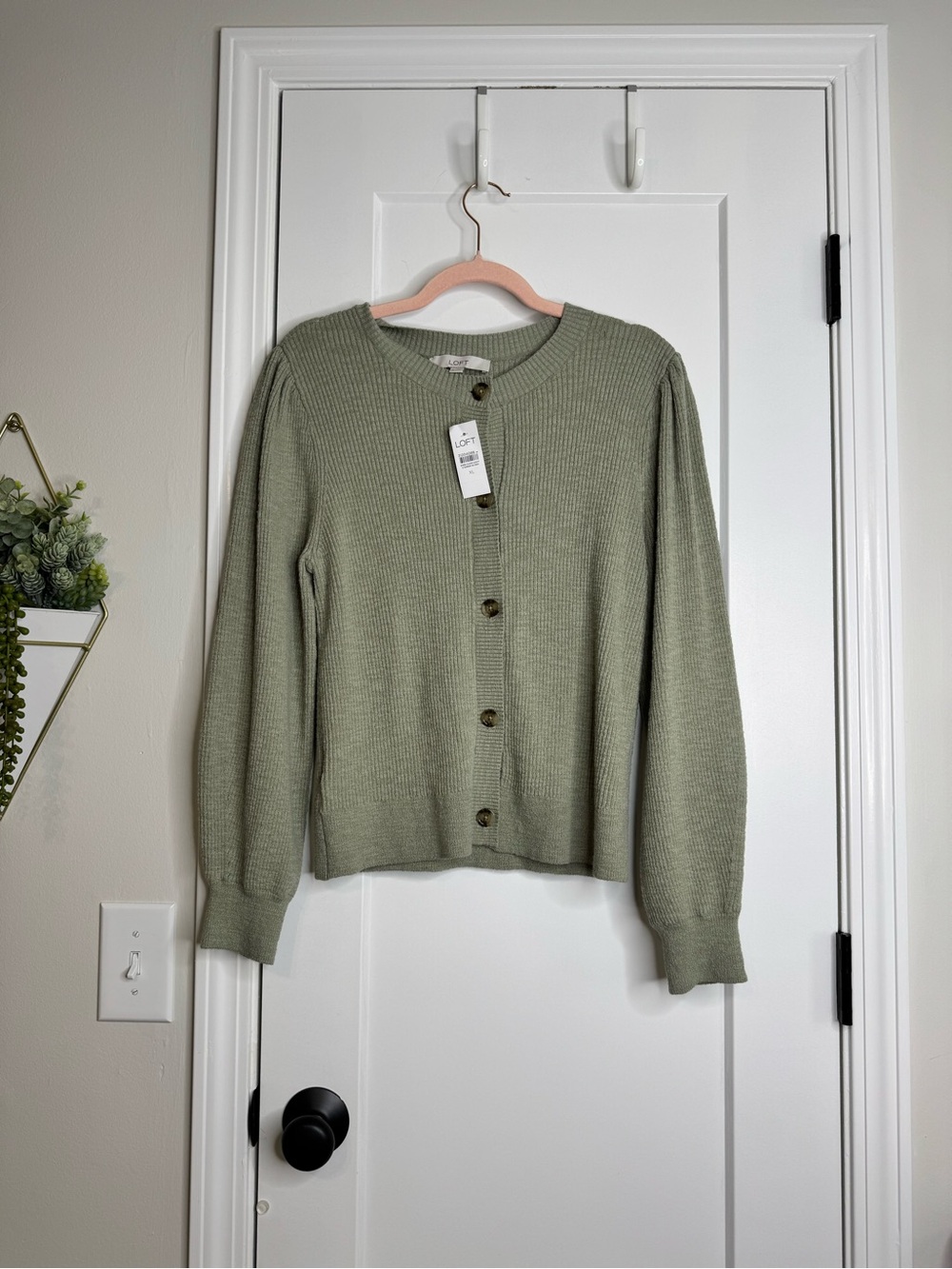 Loft Olive Green Cardigan Top